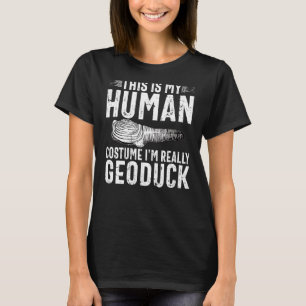 Gooey Duck Geoduck Hunter Costume T-Shirt