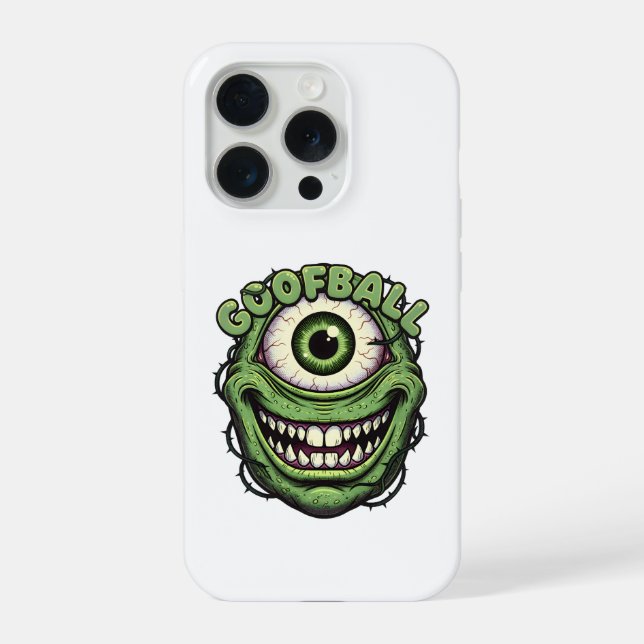 Goofball Monster Eye – Funny Creepy One-Eyed Carto iPhone Hülle (Rückseite)