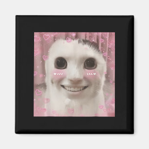 Goofy Ahh Cat Meme Dank verflucht Weirdcore Cringe Magnet