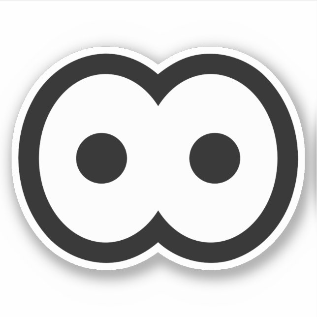 Goofy Cartoon Eyeball Vinyl Aufkleber (Vorderseite)