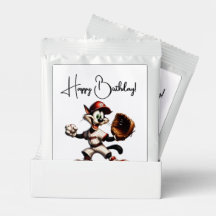 Goofy Cat Baseball Pitcher bricht auf