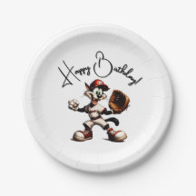 Goofy Cat Baseball Pitcher bricht auf