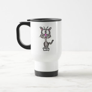 Goofy Cat Travel Mug Reisebecher