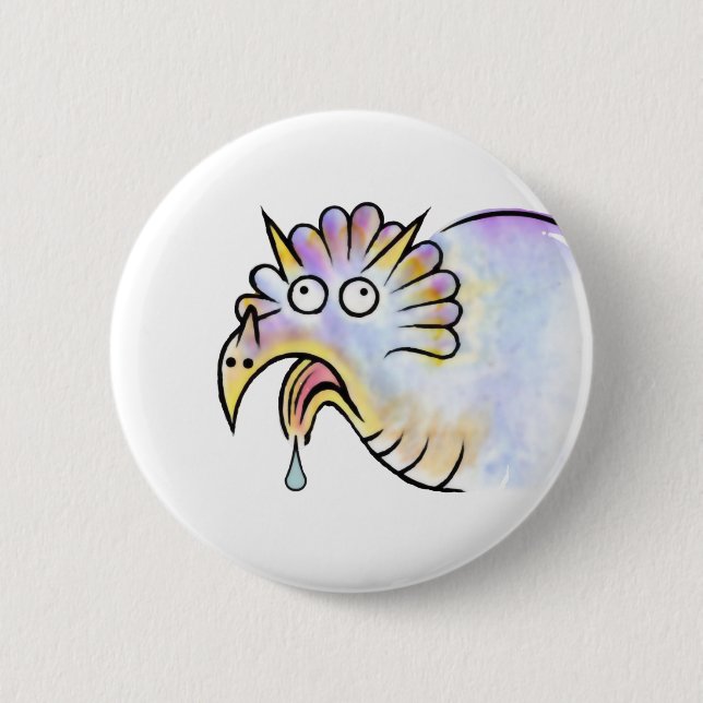 Goofy Dinosaur Triceratops Button (Vorderseite)