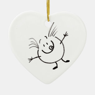 Goofy Doodle Typ Herz Ornament