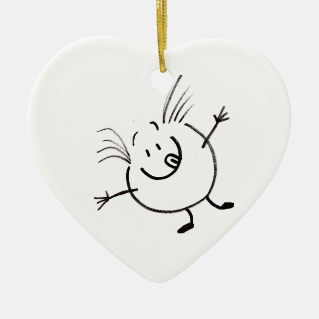 Goofy Doodle Typ Herz Ornament (Vorne)