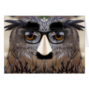 Goofy Eagle Owl mit Brille