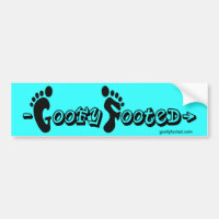 Goofy füßiger Autoaufkleber (blau)
