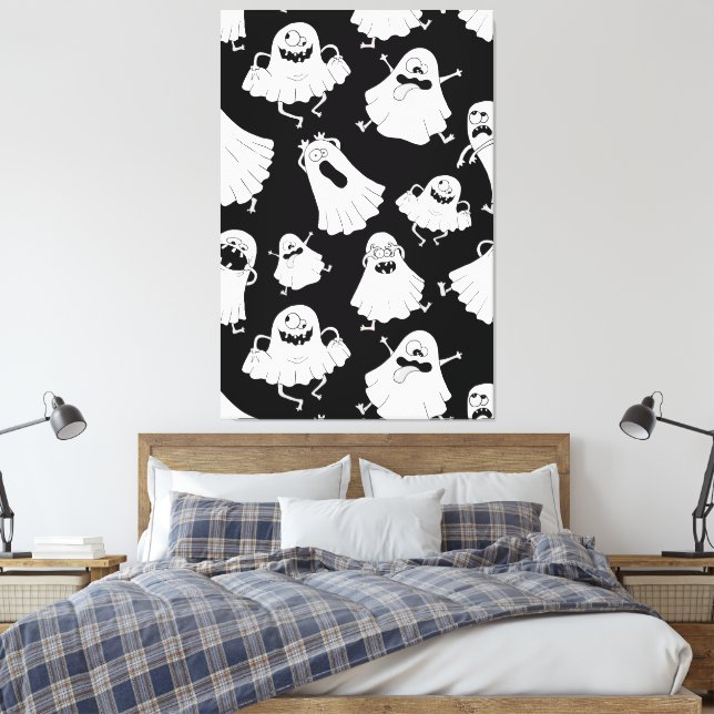 Goofy Ghosts Canvas Print Leinwanddruck (Insitu (Schlafzimmer))