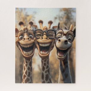 Goofy Giraffen in Brillen Puzzle