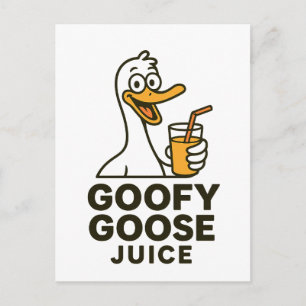 Goofy Goose Juice – Spielerei & Verrückte Designs Postkarte