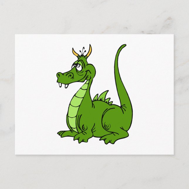 Goofy Green Dragon Postkarte (Vorderseite)