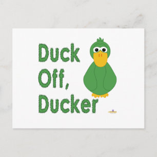 Goofy Green Duck Off, Ducker Postkarte