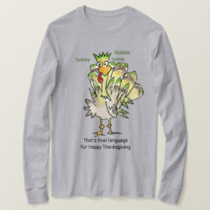 Goofy Green Turkey Gobble T Shirt