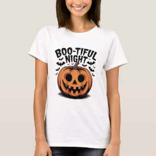 Goofy Jack-O’ Lantern Pumpkin Face Art T-Shirt