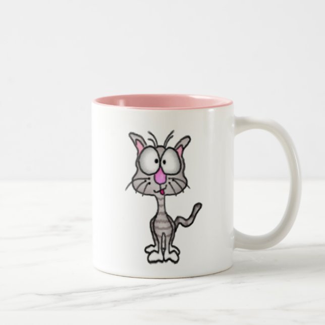 Goofy Kitten Mug Zweifarbige Tasse (Rechts)