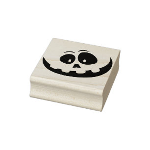 Goofy Kürbisgesicht Halloween Silhouette Briefmark Gummistempel