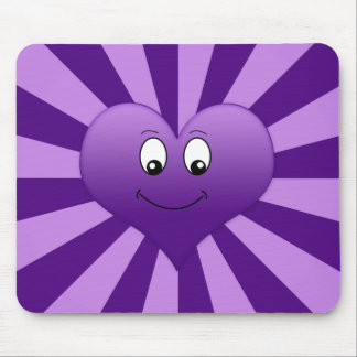 Goofy lila Herz Mousepad