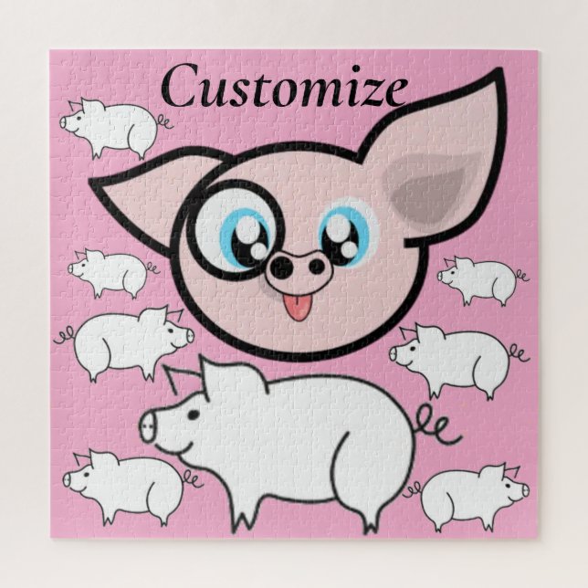 Goofy Pig lächelnd Thunder_Cove Puzzle (Vertikal)