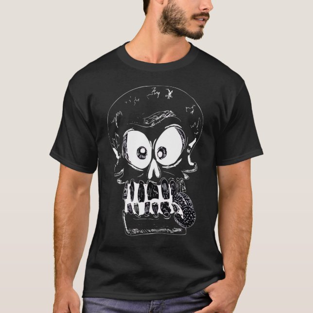 goofy skull skeleton face ( inverted ) T-Shirt (Vorderseite)