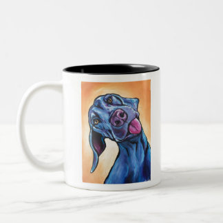 Goofy Weimaraner Zweifarbige Tasse
