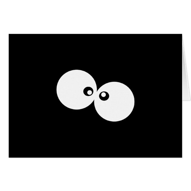 Google Augen, Funny Eyes, Schwarz und Weiß (Vorderseite (Horizontal))