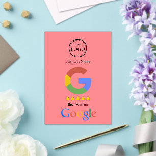 Google-Bewertung mit QR-Code-Link-Geschäftskarte Acryleinladungen