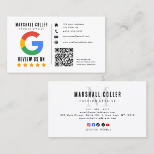 Google-Bewertung mit QR-Code-Link Visitenkarte