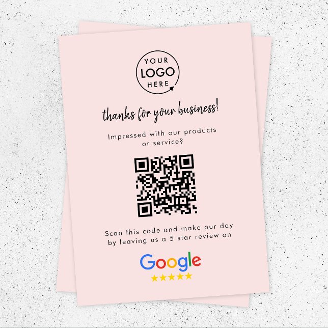 Google-Bewertungen | Anfrage zur Unternehmensbewer Begleitkarte (Google Review interactive QR code enclosure cards branded with your company logo.)