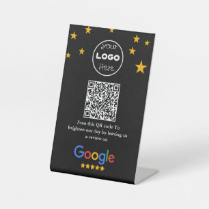 Google-Bewertungen Beruflicher QR-Code für Unter Sockelschild