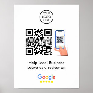 Google-Bewertungen Business Feedback QR Code Poster
