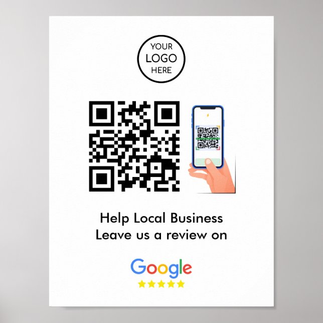 Google-Bewertungen | Business Feedback QR Code Poster (Vorne)