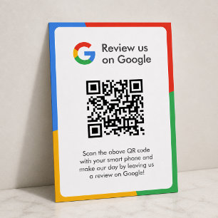 Google-Bewertungen Business Review Link QR Code Begleitkarte