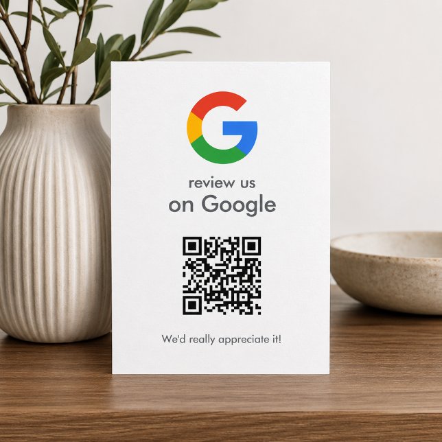 Google-Bewertungen | Business Review Link QR Code Begleitkarte (Gain Google reviews & grow your business with these editable rating request enclosure cards.)