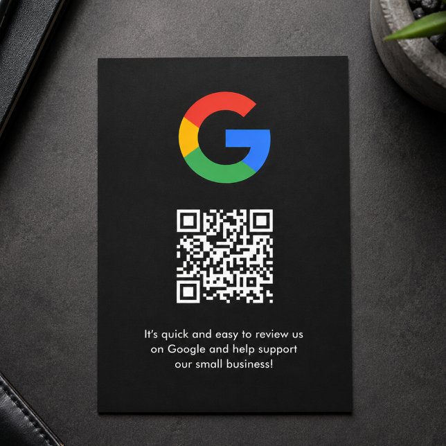 Google-Bewertungen | Business Review Link QR Code Begleitkarte (Gain Google reviews & grow your business with these editable rating request enclosure cards.)