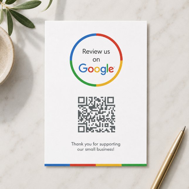 Google-Bewertungen | Business Review Link QR Code Begleitkarte (Gain Google reviews & grow your business with these editable rating request enclosure cards.)