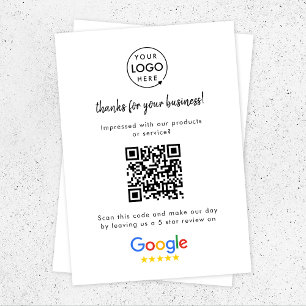 Google-Bewertungen   Business Review Link QR Code Begleitkarte