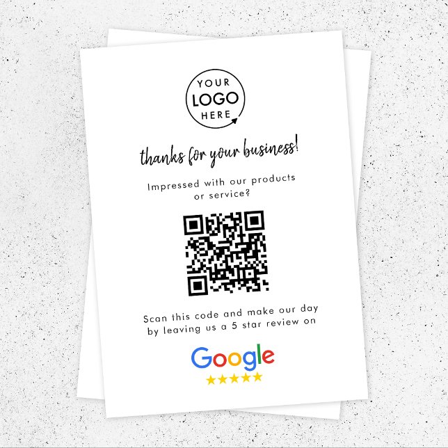Google-Bewertungen | Business Review Link QR Code Begleitkarte (Von Creator hochgeladen)