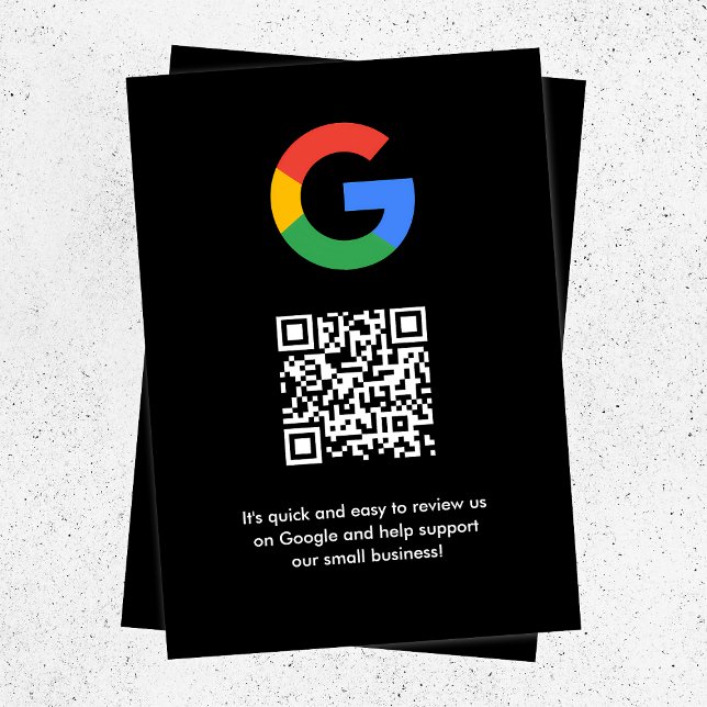Google-Bewertungen | Business Review Link QR Code Begleitkarte (Gain Google reviews & grow your business with these editable rating request enclosure cards.)