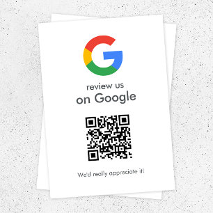 Google-Bewertungen   Business Review Link QR Code Begleitkarte