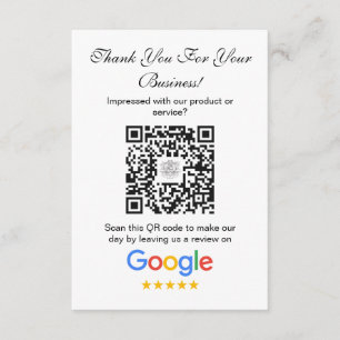 Google-Bewertungen   Business Review Link QR Code Begleitkarte