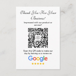 Google-Bewertungen | Business Review Link QR Code Begleitkarte