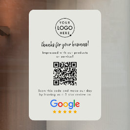 Google-Bewertungen | Business Review Link QR Code  Fensteraufkleber