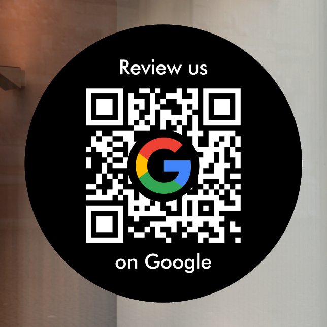 Google-Bewertungen | Business Review Link QR Code Fensteraufkleber (Gain Google reviews & grow your business with this editable  rating request window cling decal sign.)