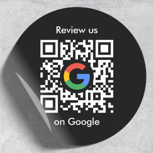 Google-Bewertungen   Business Review Link QR Code Runder Aufkleber