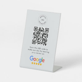 Google-Bewertungen | Business Review Link QR Code  Sockelschild