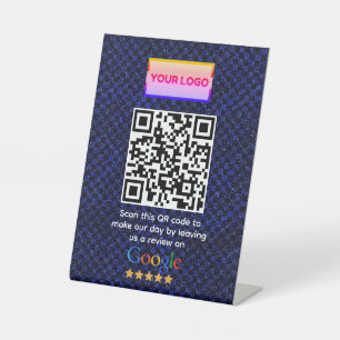 Google-Bewertungen   Business Review Link QR Code Sockelschild