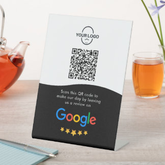 Google-Bewertungen | Business Review Link QR Code Sockelschild