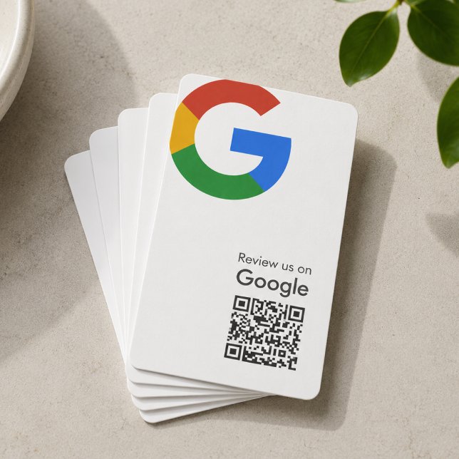Google-Bewertungen | Business Review Link QR Code Visitenkarte (Gain Google reviews & grow your business with these editable call-to-action rating request cards.)