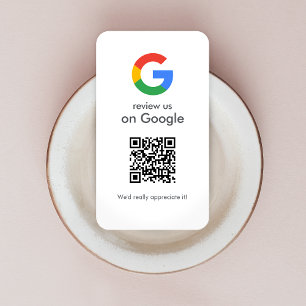 Google-Bewertungen Business Review Link QR Code Visitenkarte